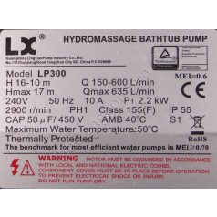 LX LP300 szivattyú 2" - 3HP